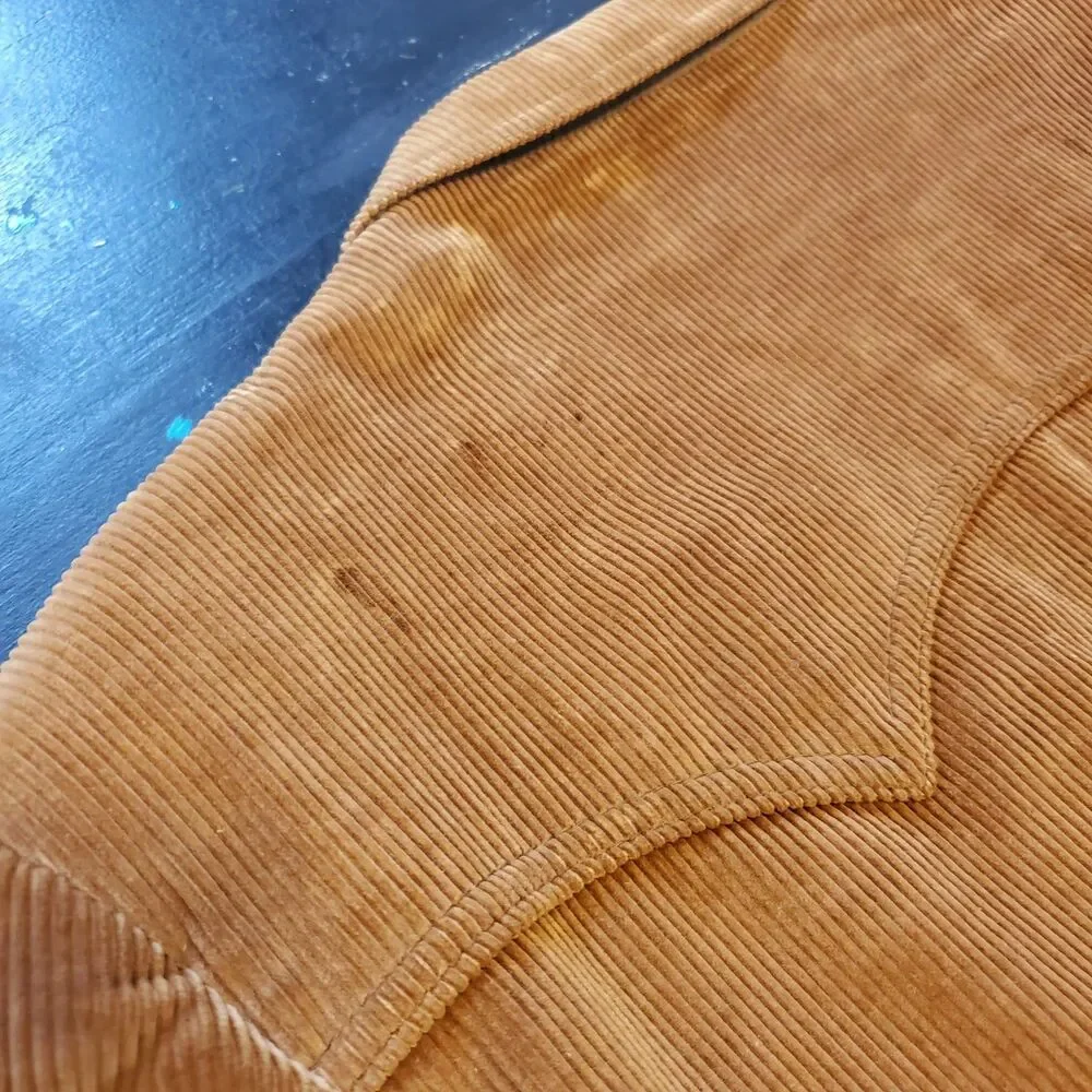 Vintage Levi's Panetela Mens Corduroy Western Blazer Honey Brown Elbow Patch 48L